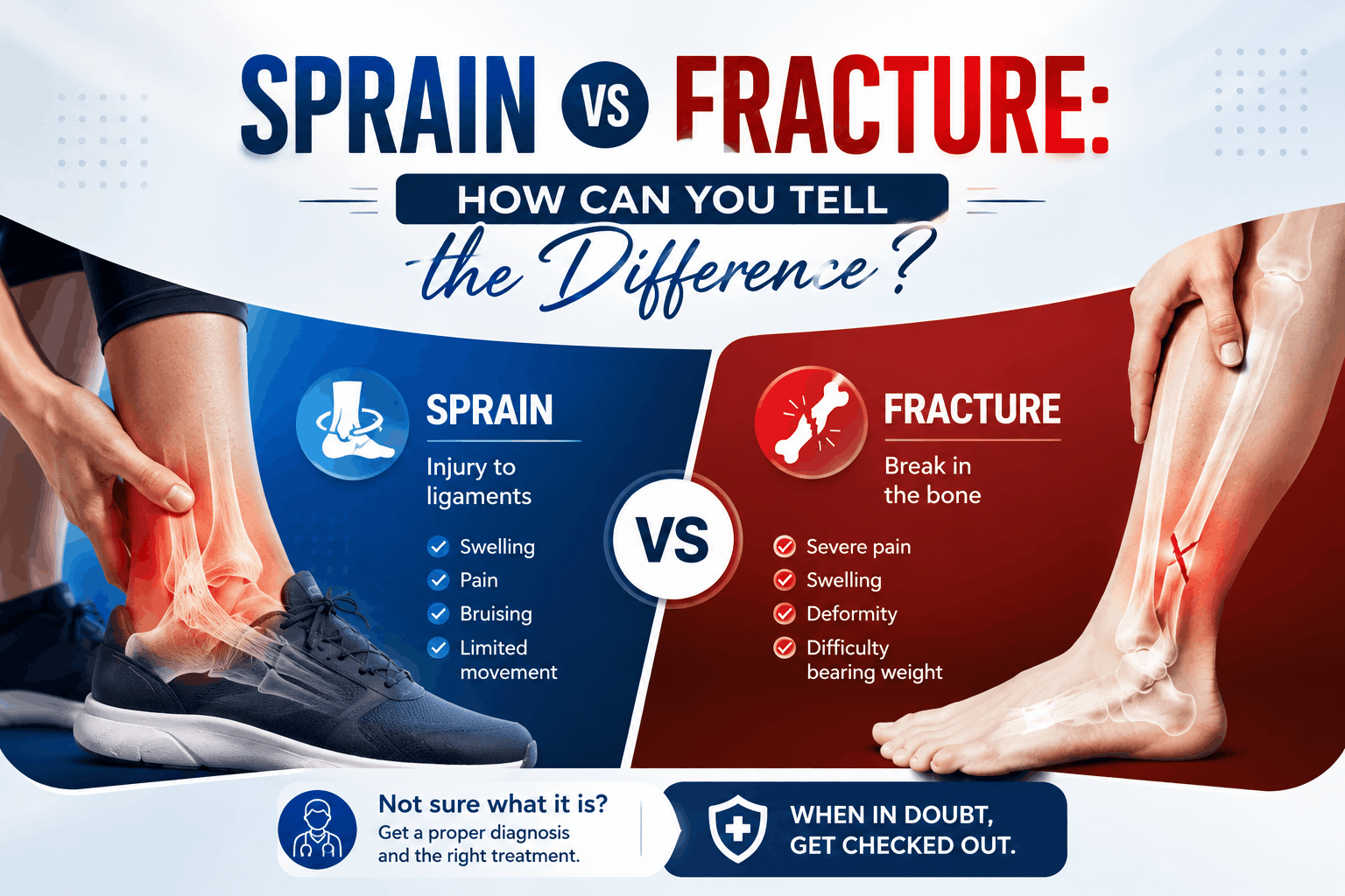Sprain vs Fracture: How Can You Tell the Difference?
