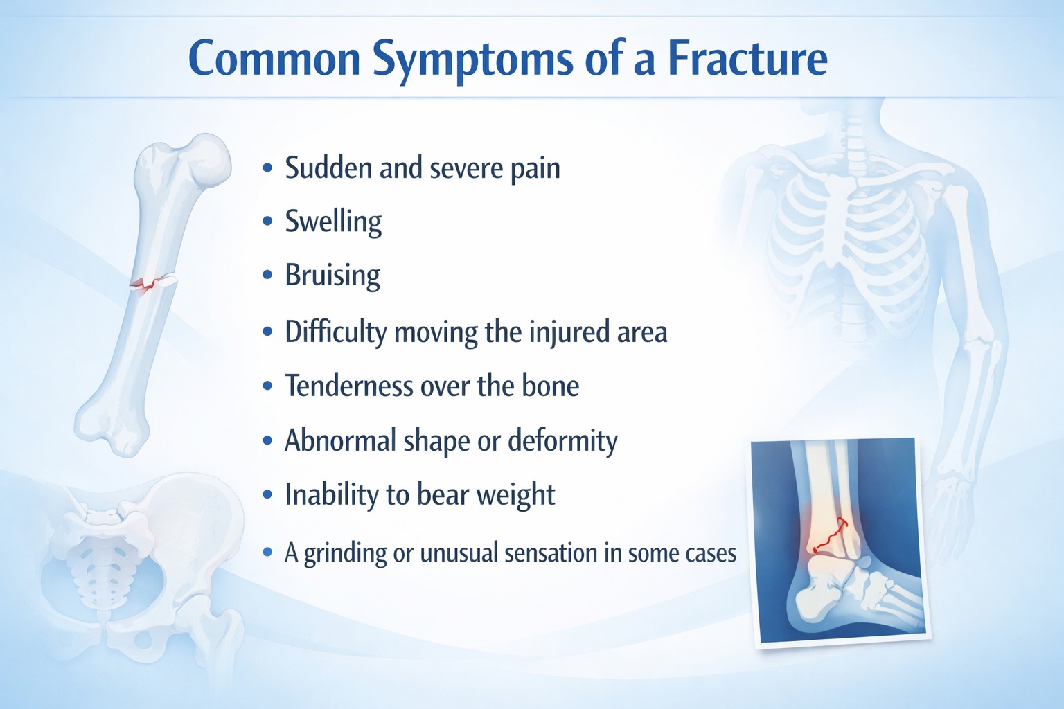 Common Symptoms of a Fracture