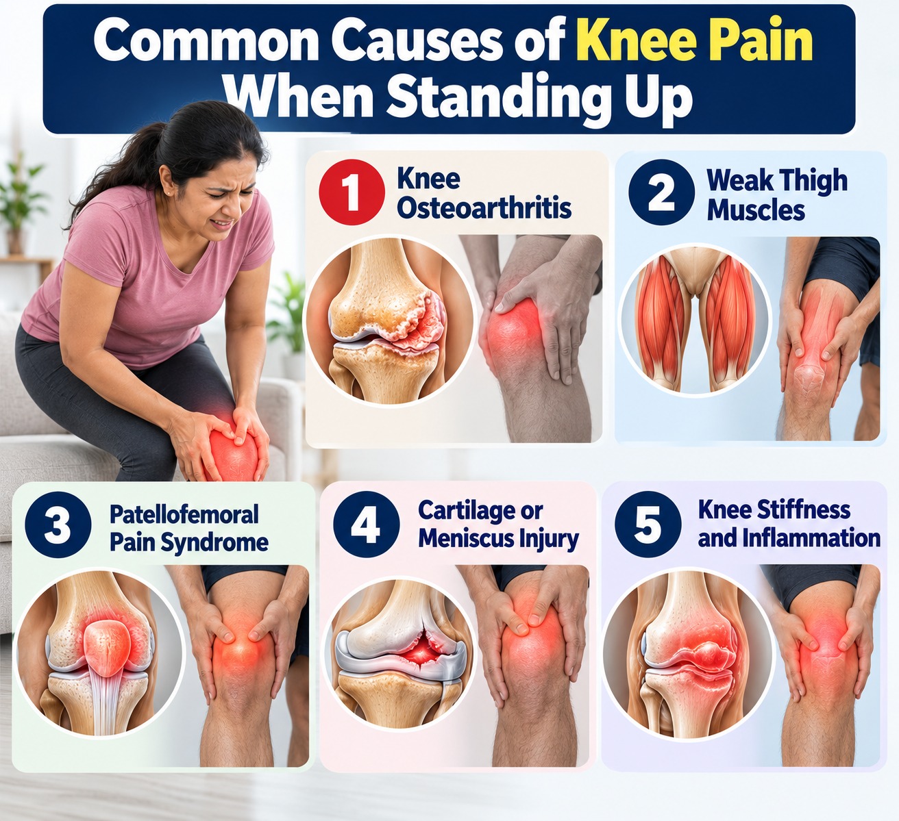 Common Causes of Knee Pain When Standing Up